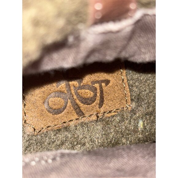 OTBT Arvin Suede Wedge Ankle Boots With Faux Fur Cuffs & Stud Accents - Picture 12 of 14